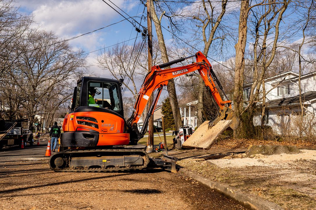 Kubota U55-4 excavator by Pro-Stump Tree Service