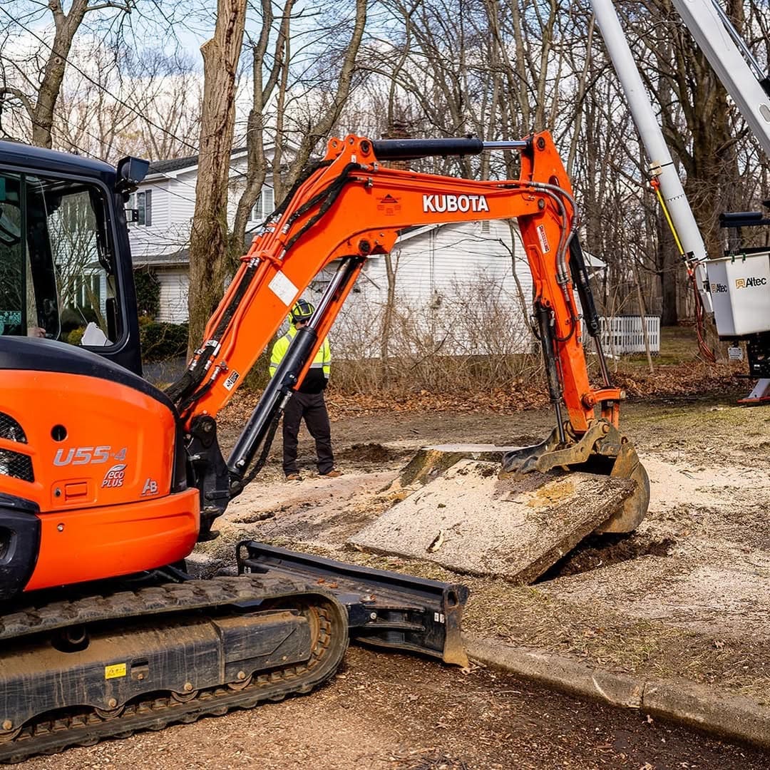 Pro-Stump Tree Service excavator